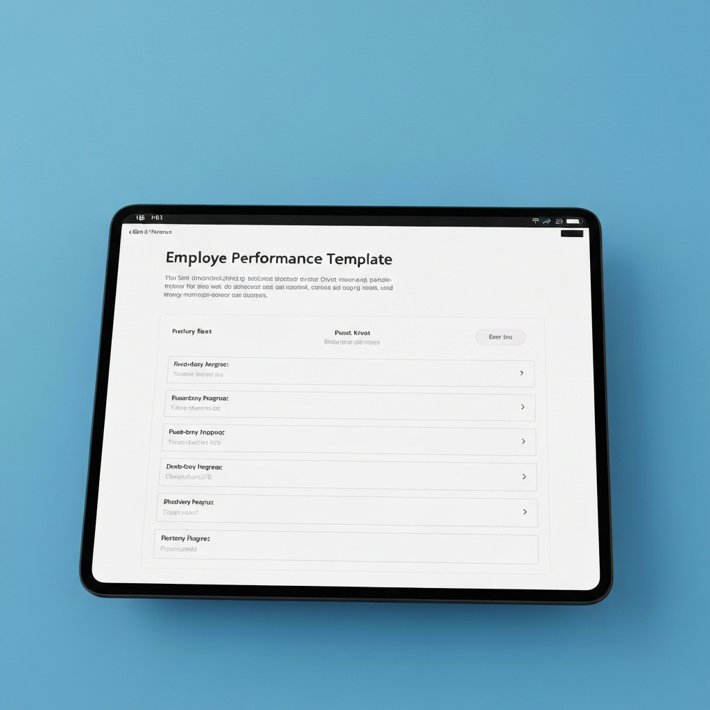 Employee Performance Review Template Free