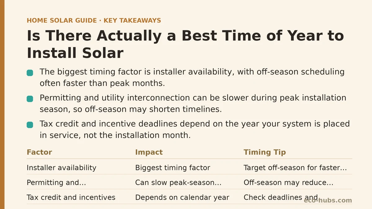 Is There Actually a Best Time of Year to Install Solar