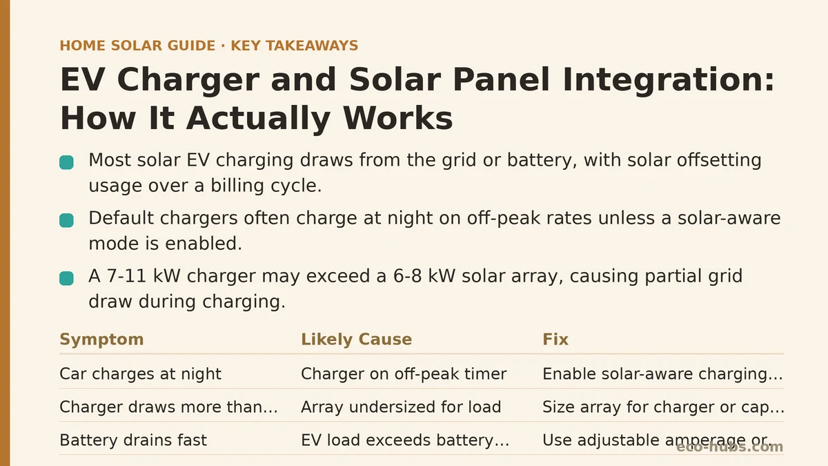 EV Charger and Solar Panel Integration: How It Actually Works