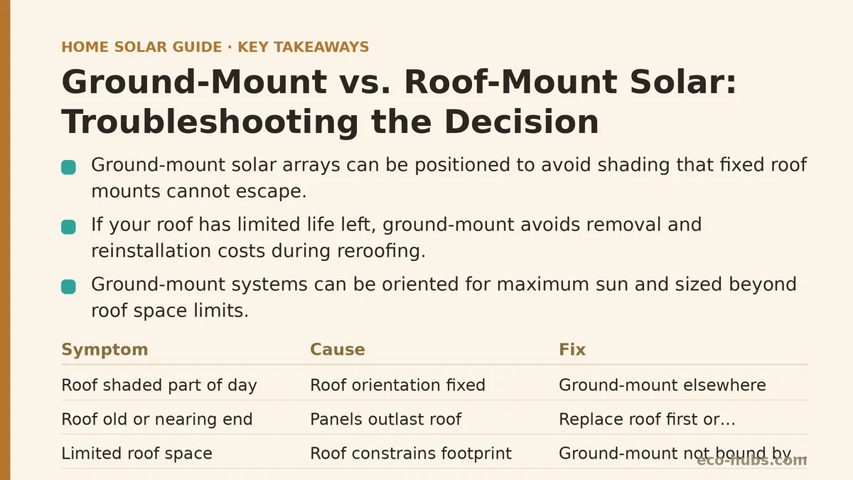 Ground-Mount vs. Roof-Mount Solar: Troubleshooting the Decision