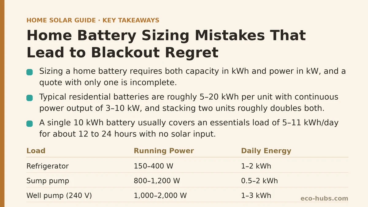 Home Battery Sizing Mistakes That Lead to Blackout Regret