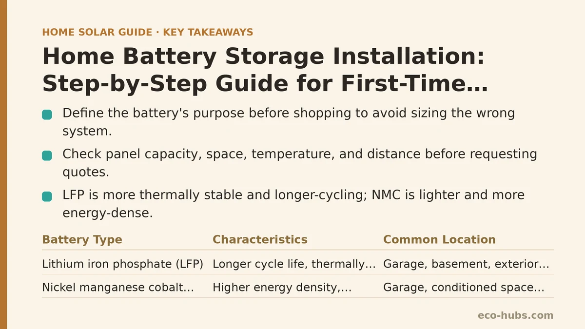 Home Battery Storage Installation: Step-by-Step Guide for First-Time Buyers