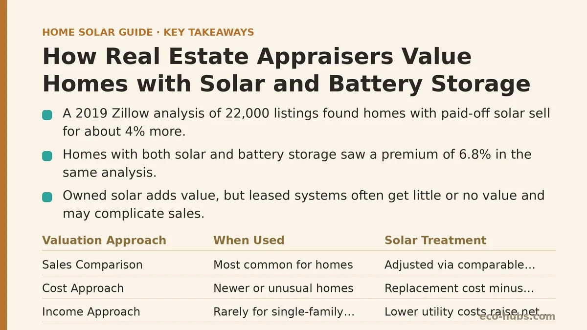 How Real Estate Appraisers Value Homes with Solar and Battery Storage