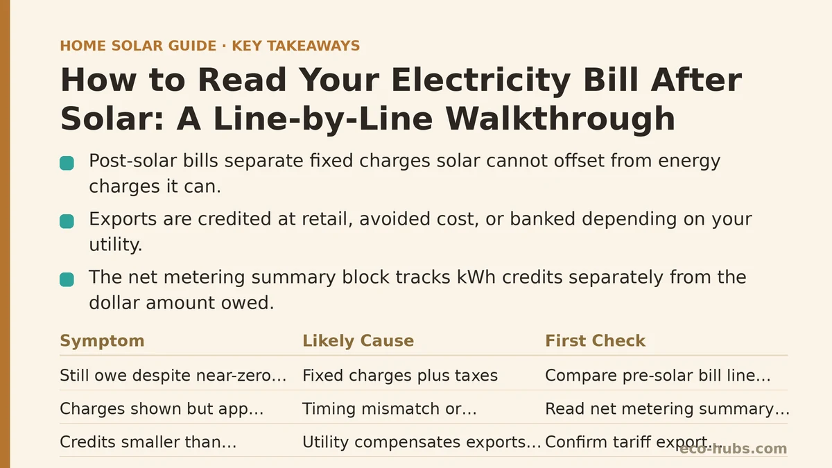 How to Read Your Electricity Bill After Solar: A Line-by-Line Walkthrough