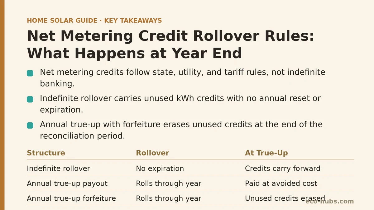 Net Metering Credit Rollover Rules: What Happens at Year End
