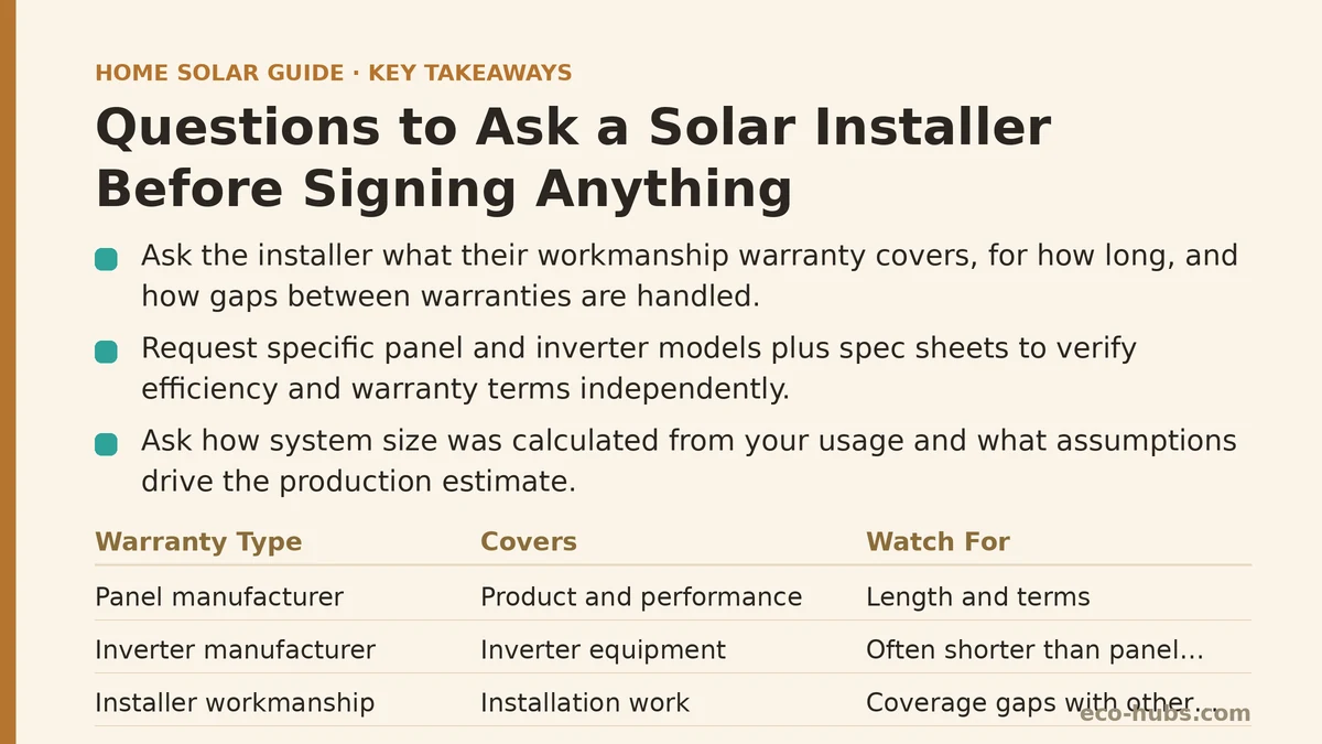 Questions to Ask a Solar Installer Before Signing Anything