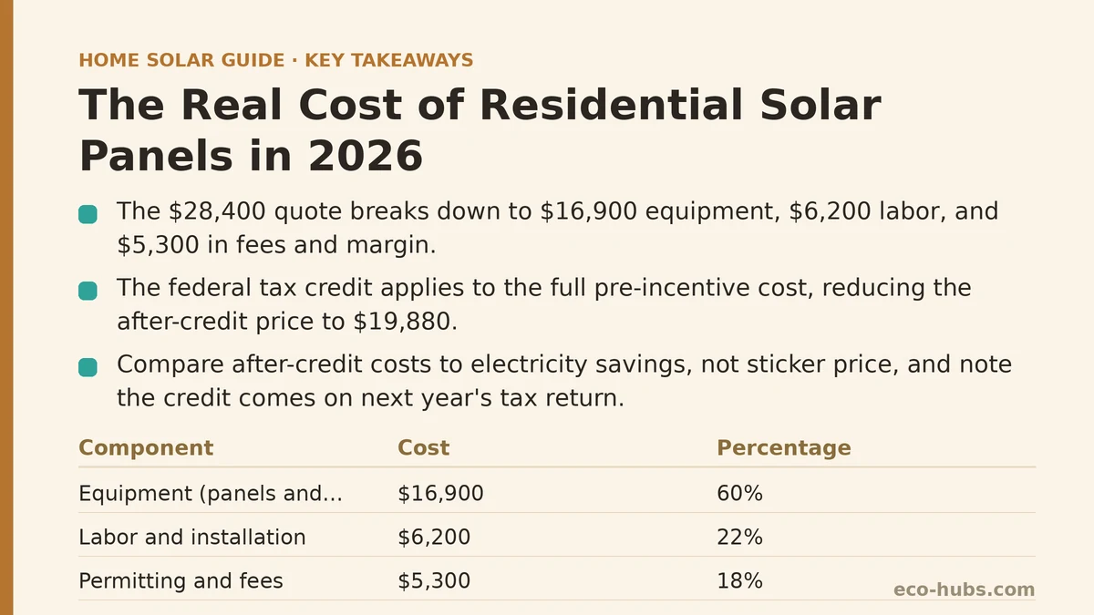 The Real Cost of Residential Solar Panels in 2026
