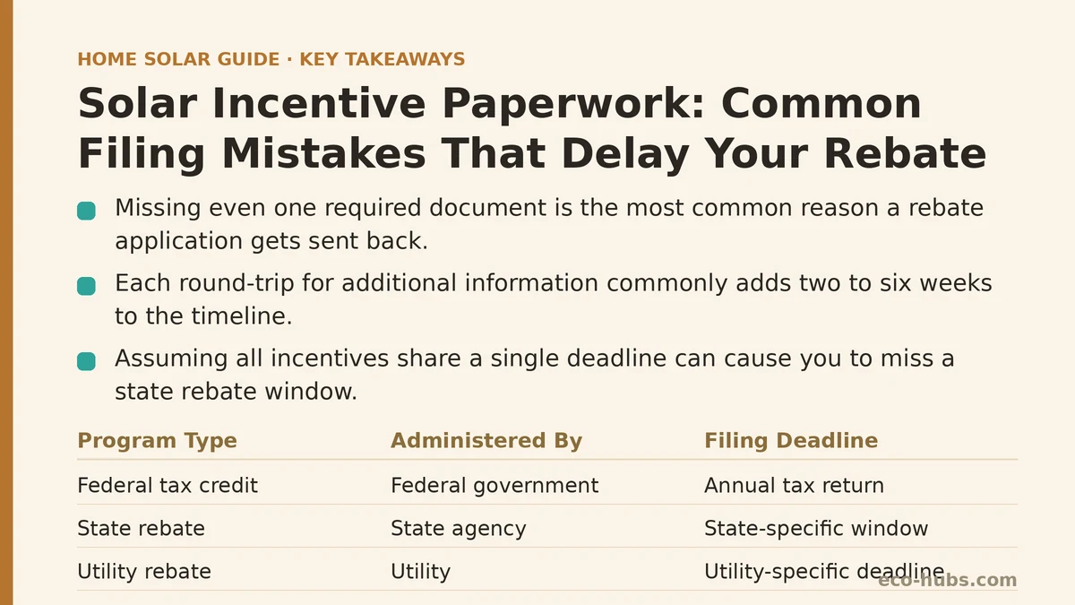 Solar Incentive Paperwork: Common Filing Mistakes That Delay Your Rebate
