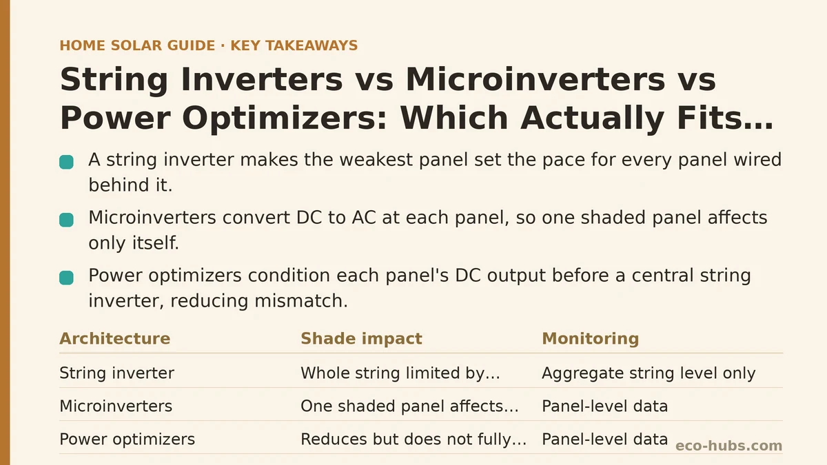 String Inverters vs Microinverters vs Power Optimizers: Which Actually Fits Your System