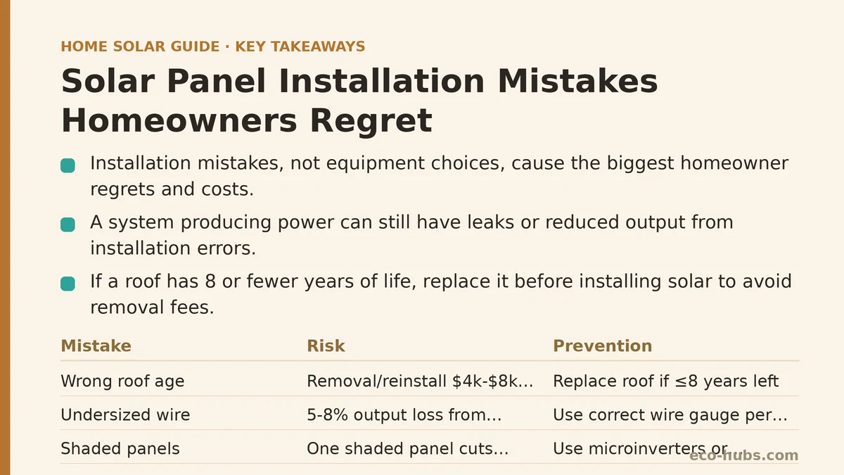 Solar Panel Installation Mistakes Homeowners Regret