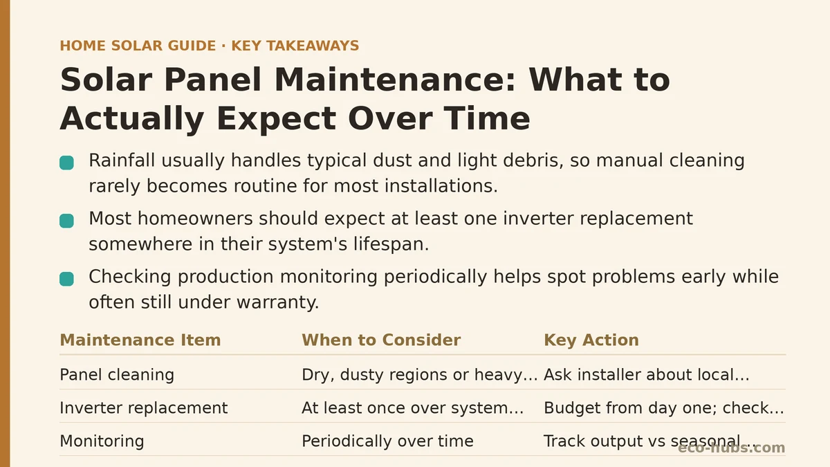 Solar Panel Maintenance: What to Actually Expect Over Time