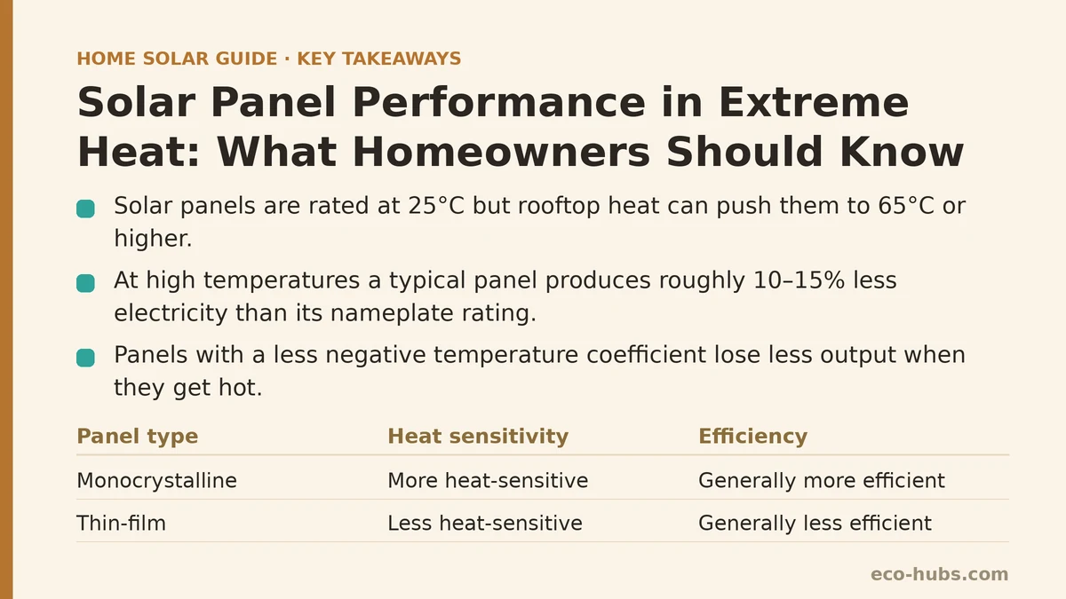 Solar Panel Performance in Extreme Heat: What Homeowners Should Know