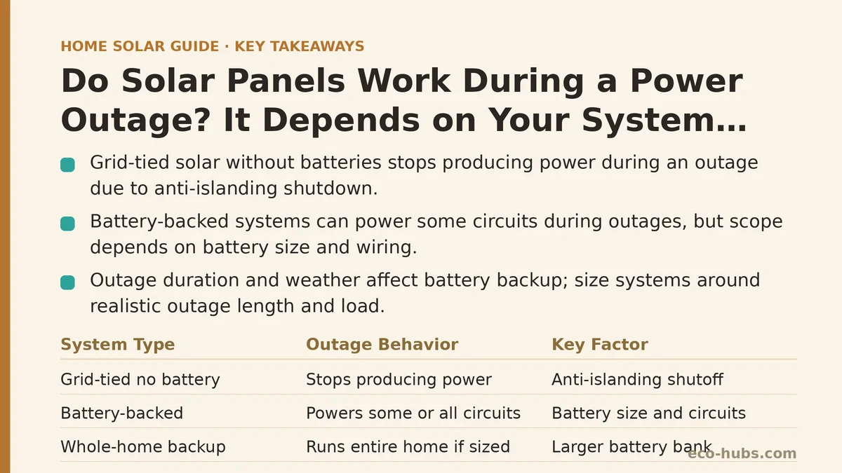 Do Solar Panels Work During a Power Outage? It Depends on Your System Type