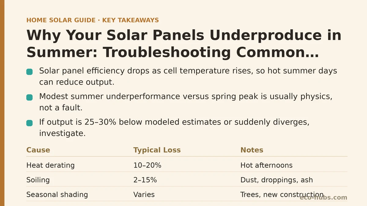 Why Your Solar Panels Underproduce in Summer: Troubleshooting Common Output Problems